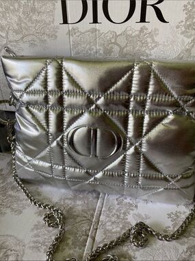 Dior Silver Limited Edition Quilted Pouch